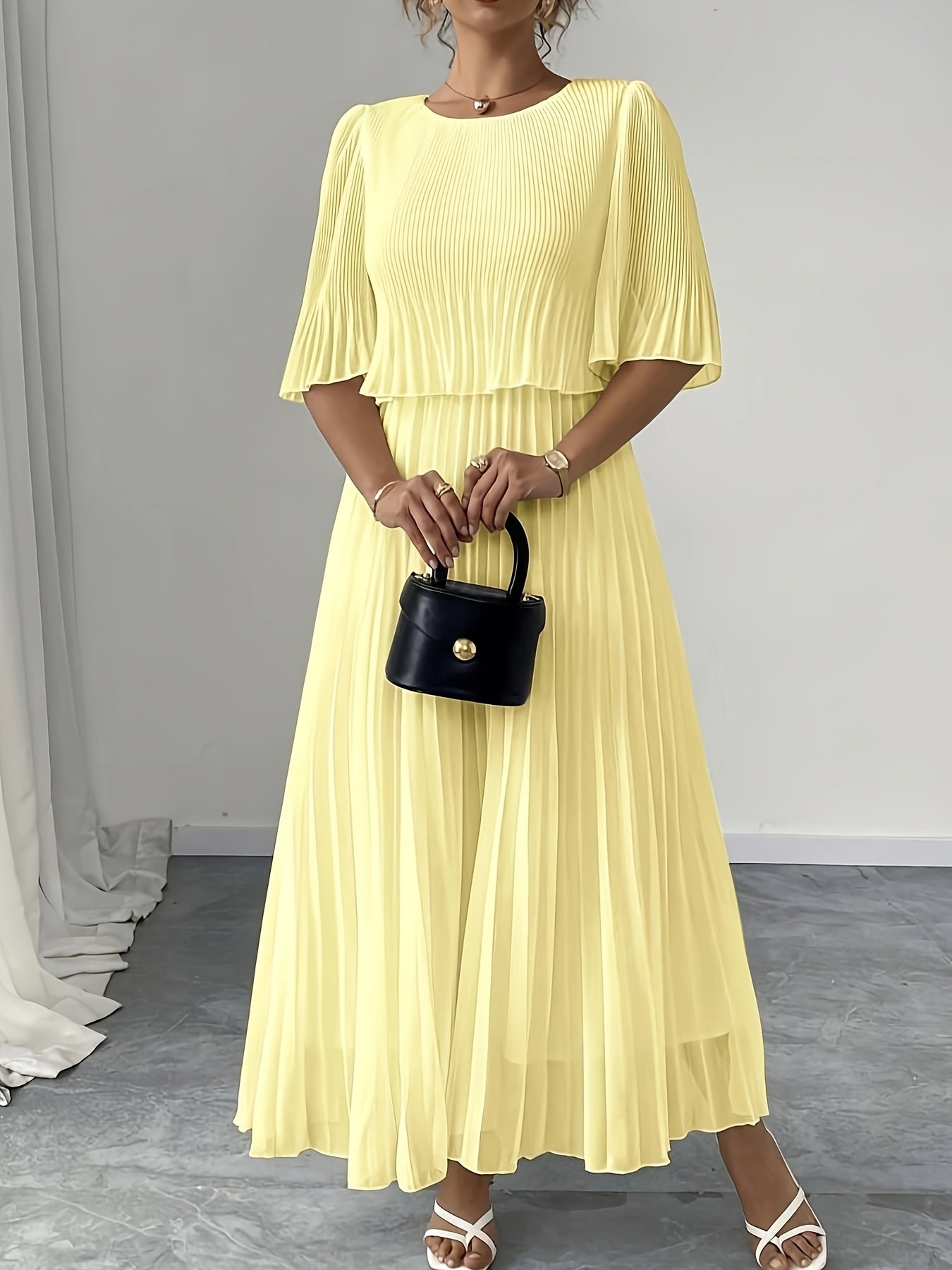 Elegant Pleated Dress For Women