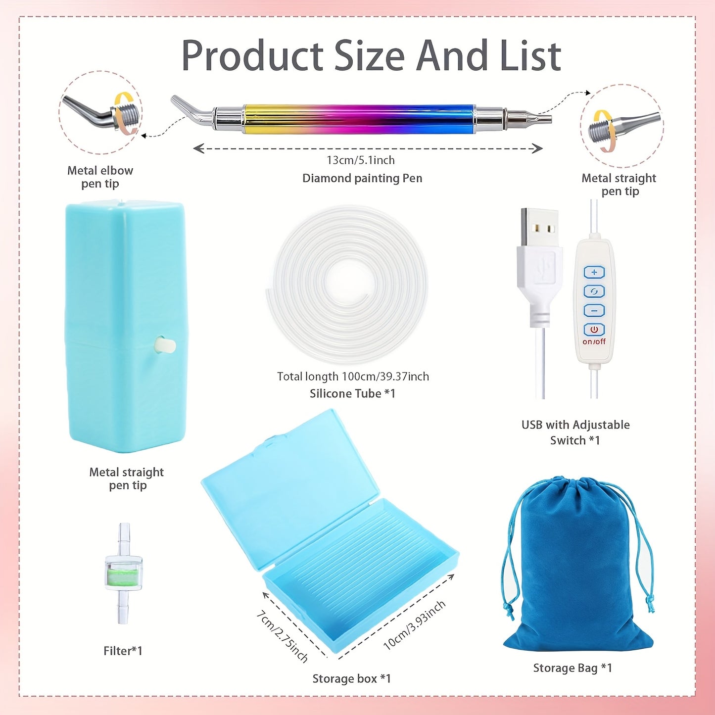 SOULKAWA Diamond Painting Pen Set With Storage Tray
