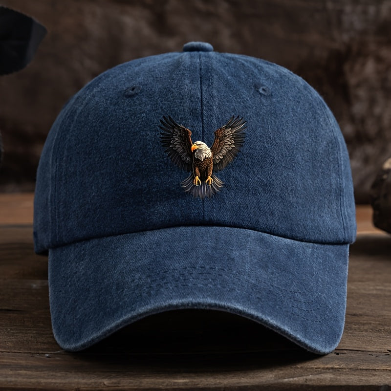 Stylish Eagle Baseball Cap With Eagle Print Outdoor