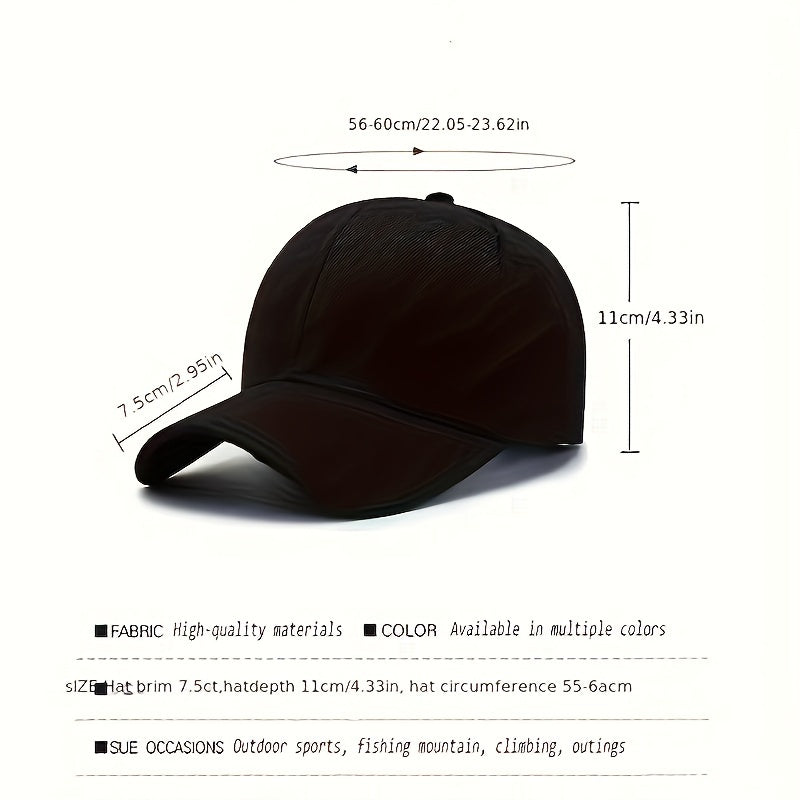 Baseball Cap Set 5 Unisex Adjustable Polyester Hats
