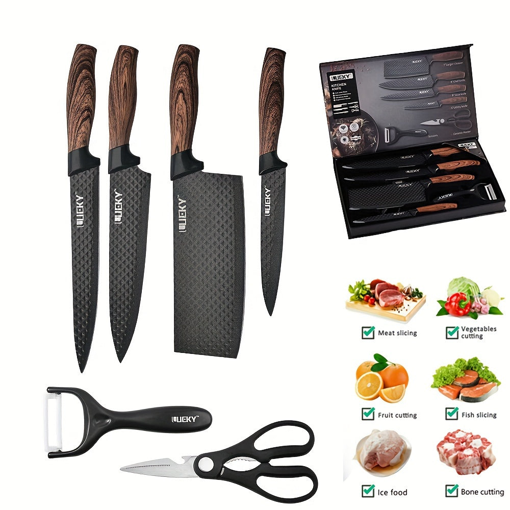 Five Cows Professional Knife Set With Ergonomic Wooden Handles