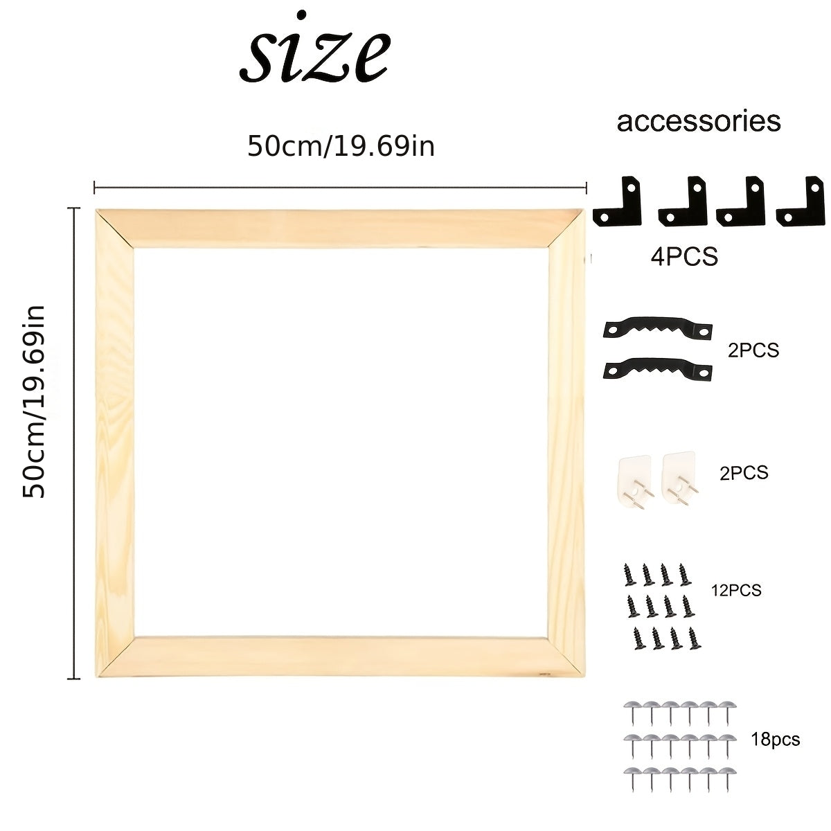 DIY Solid Wood Poster Frame Kit for Oil Painting Artwork