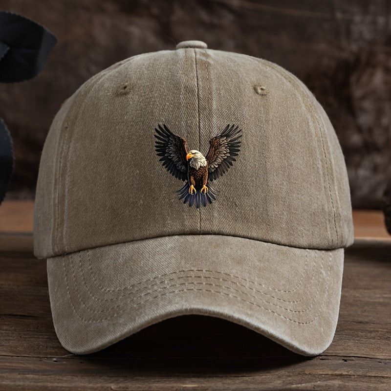 Stylish Eagle Baseball Cap With Eagle Print Outdoor