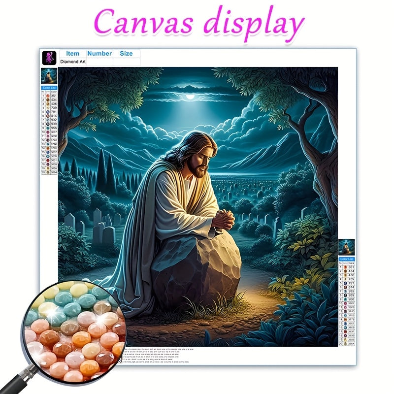 5D Diamond Painting Kit Praying In Tomb Religious Wall Art