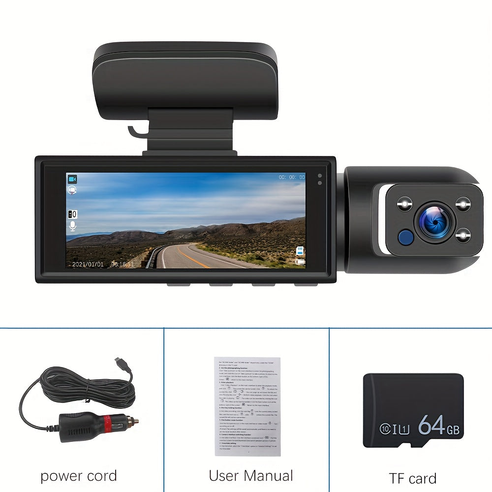 PODOFO 1080P Dash Cam Front And Interior Dual Lens