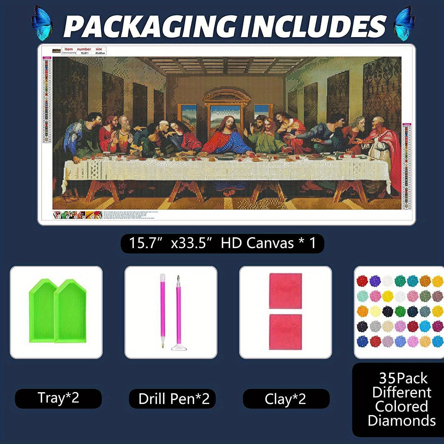 Last Supper 5D Diamond Painting Kit Full Drill Round