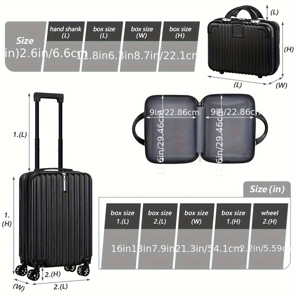 BTY Two Piece Luggage Set with Spinner Wheels Travel Case