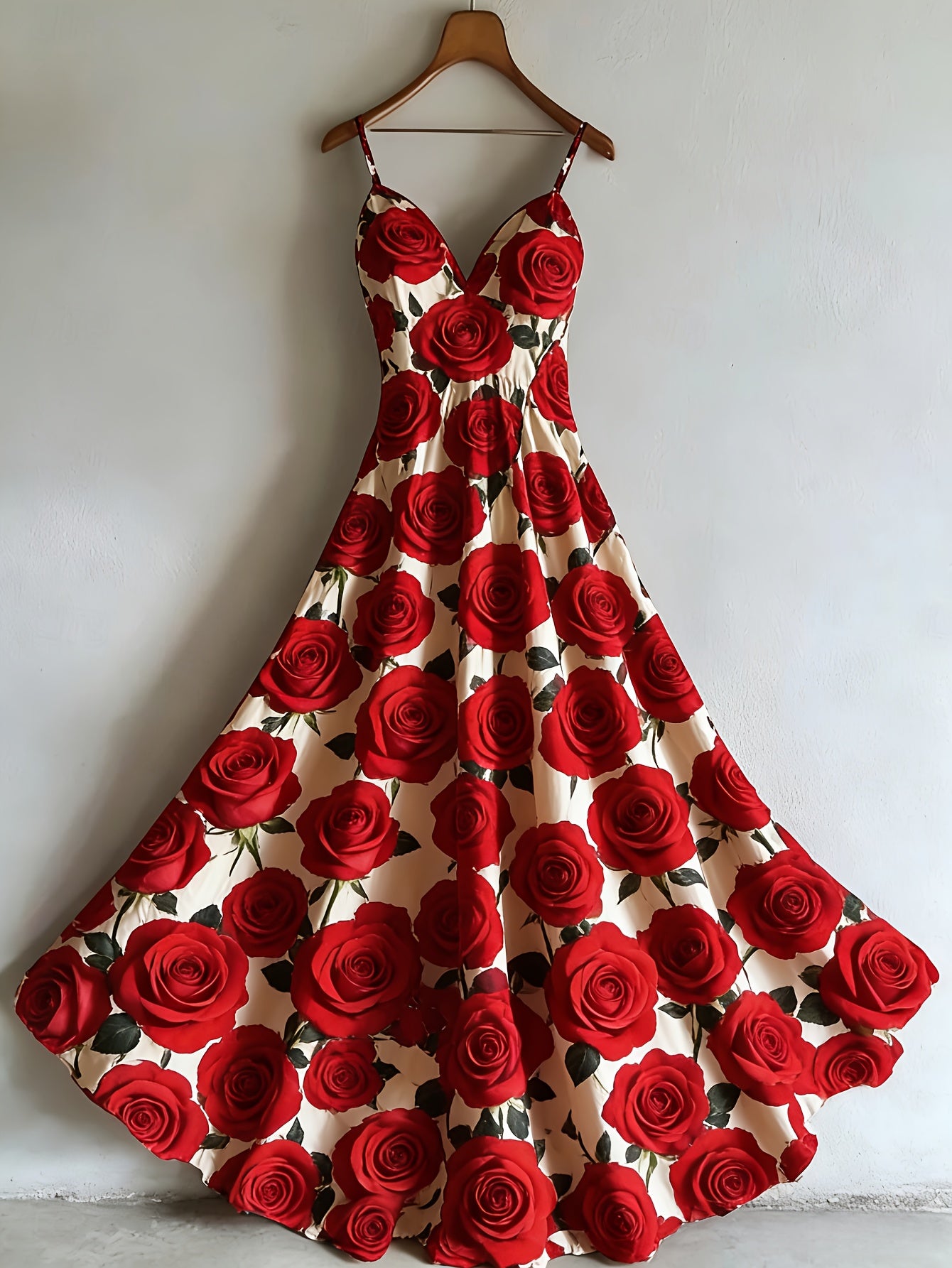 National Flag Maxi Dress A Line Sleeveless V Neck