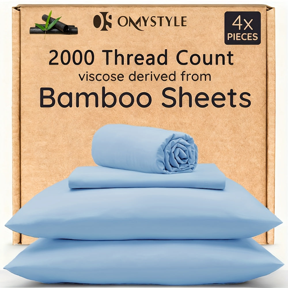 GOHOME Bamboo Cooling Bedding Set For Hot Sleepers