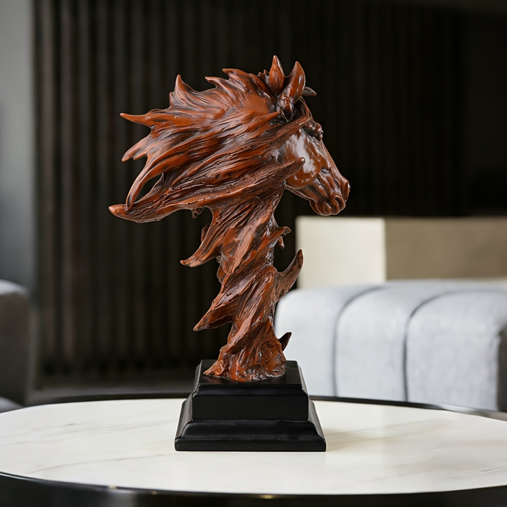 Resin Horse Head Statue For Home Decor Gift And Collectible