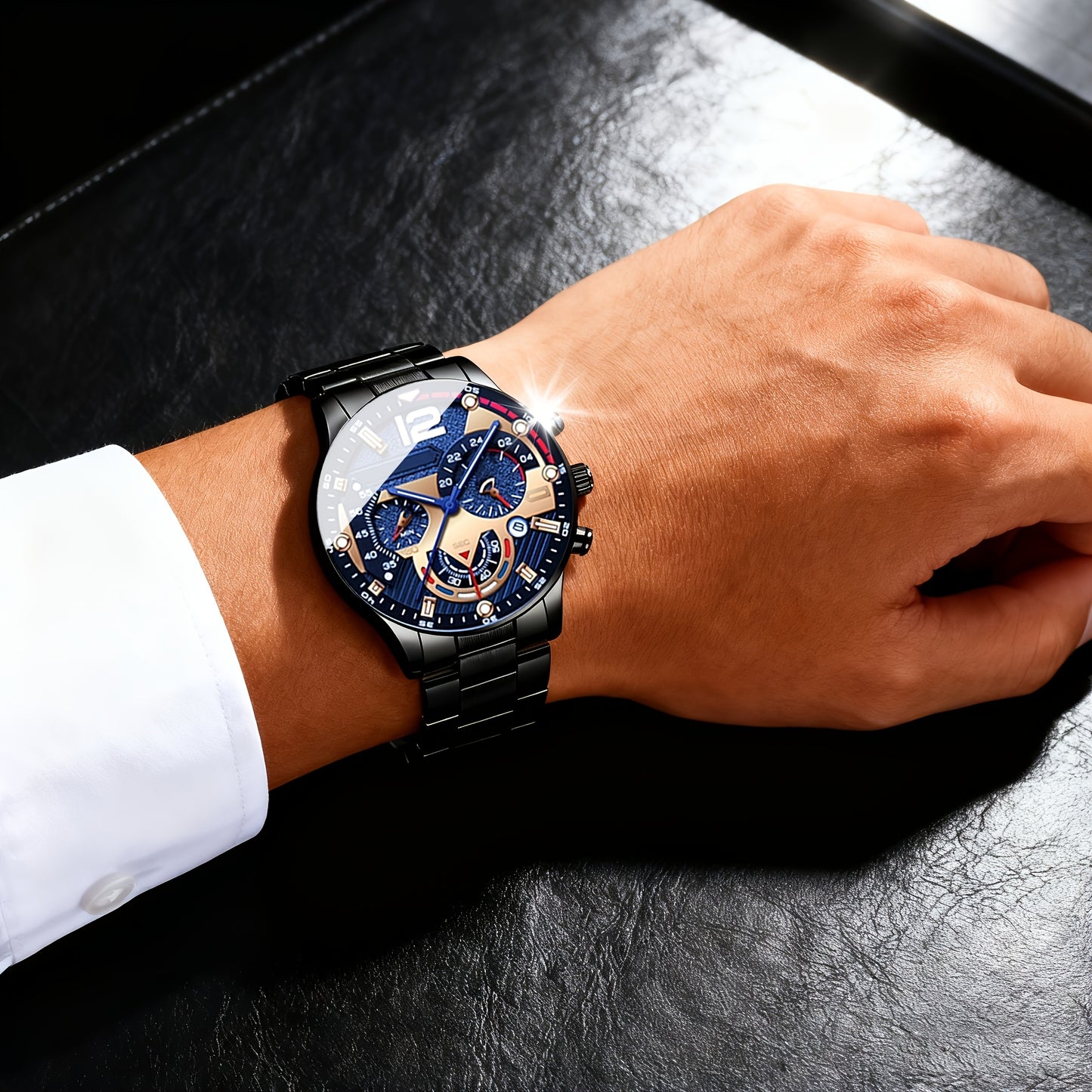 Men's Luxury Watch Set 5 Piece Elegant Business Gift