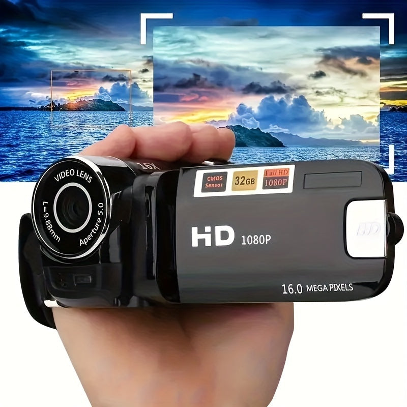 Latest 270° LED Flip Screen Camera: 16x Zoom, 1080P, 2.7" Display, HD Wide Angle. Perfect for Outdoor Shooting, Takes Photos, Uploads to Phone, Camera & Camcorder Combo Easy to Operate, Perfect Gift for Black Friday And Hall