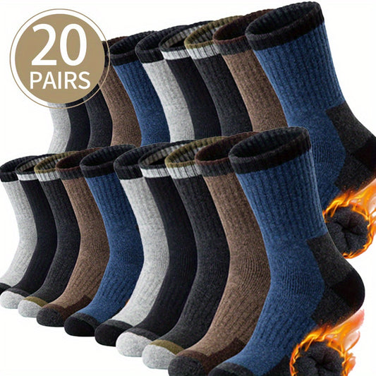 Men's Wool Hiking Socks Warm Thermal Crew Moisture Wicking Outdoor