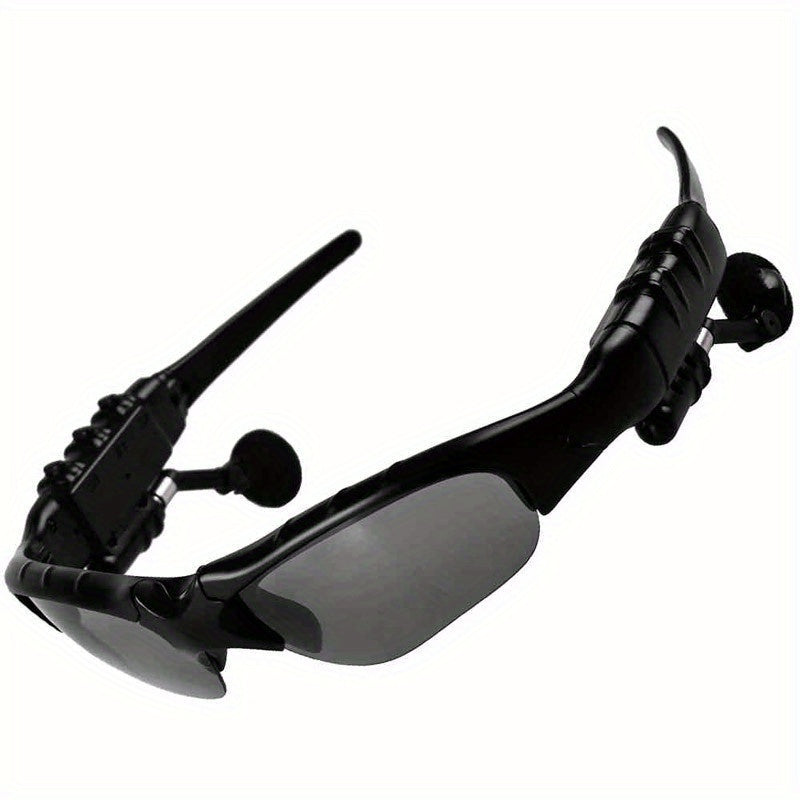 Wireless Glasses Wireless Headset, Support Hands-free Calls And Music, Smart Glasses, Plastic Opening And Closing Design, Volume Control Button, Built-in Condenser Microphone, USB Charging, 30 MAh Rechargeable Polymer Battery