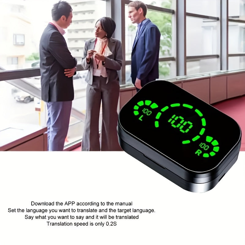 2025 Artificial Intelligence Translation Headphones, Supporting Real-time High-precision Translation Of 156 Languages, Intelligent Digital Display, Sports, Gaming, And Music Headphones