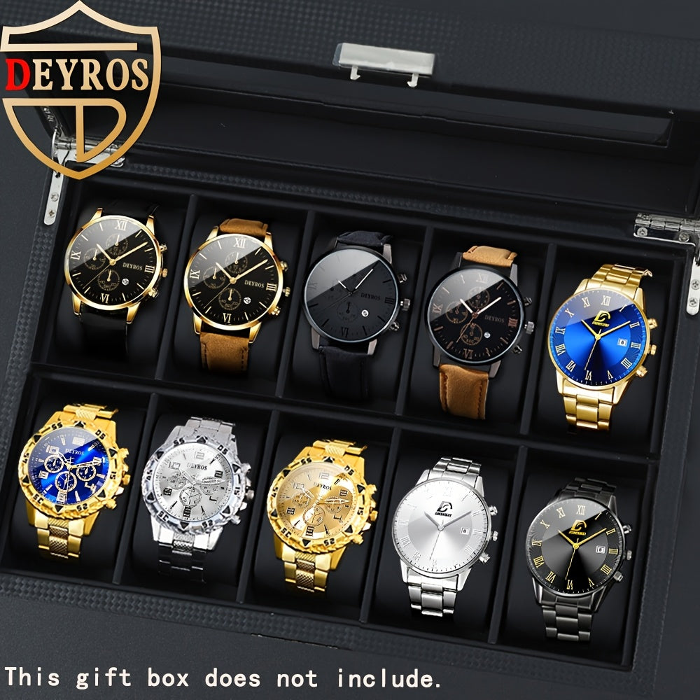 NOTIONR Men's Analog Quartz Watches With Date Display Casual Round