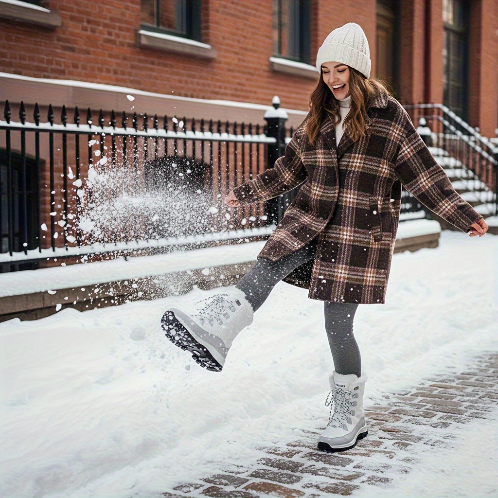 KVOW Winter Snow Boots With Warm Insulated Lined High Top