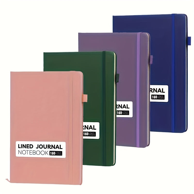 Leather Hardcover Lined Notebook 200 Pages With Index Stickers