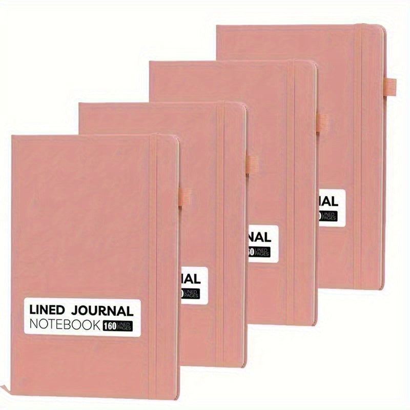 Leather Hardcover Lined Notebook 200 Pages With Index Stickers