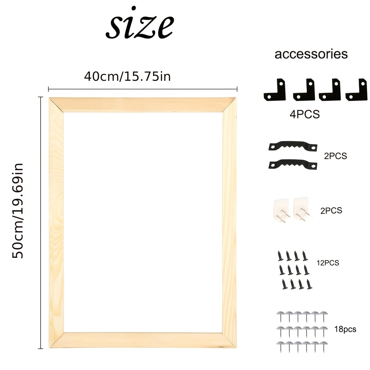 DIY Solid Wood Poster Frame Kit for Oil Painting Artwork