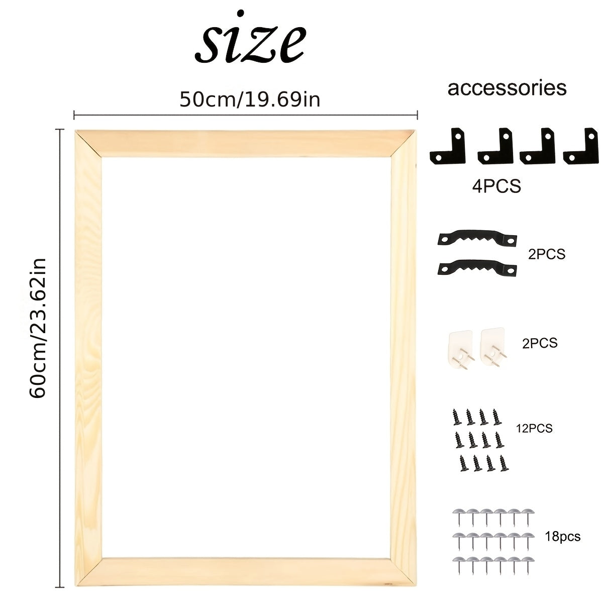 DIY Solid Wood Poster Frame Kit for Oil Painting Artwork