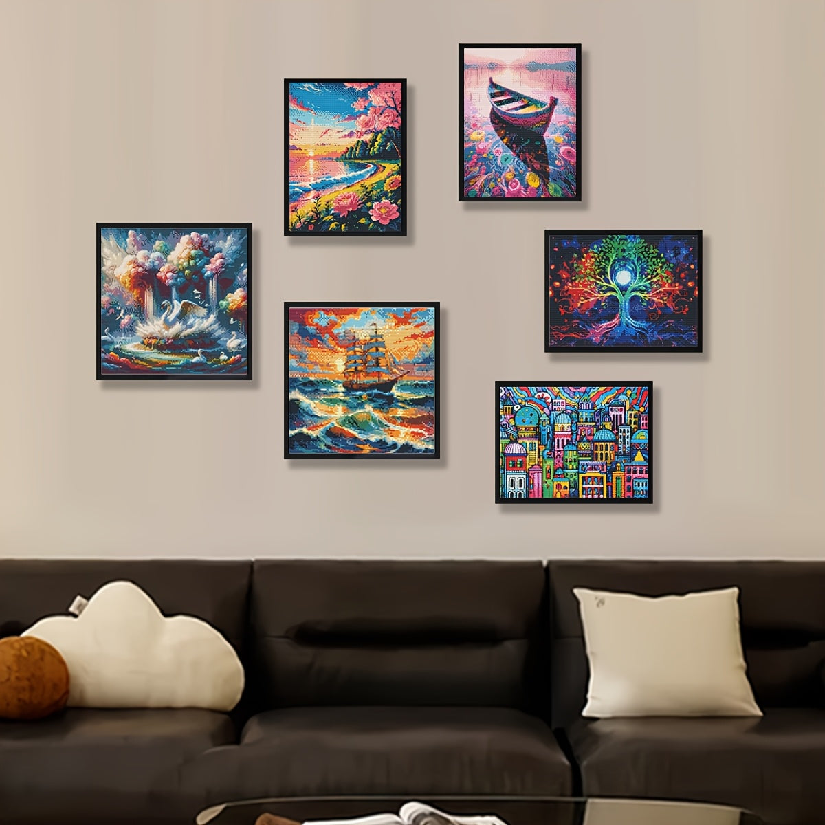 JOZYSH Diamond Magnetic Art Frames Self Adhesive Display Racks