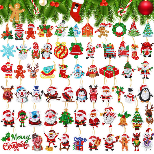 Chuangdi 64pc Diamond Art Ornament Kit For Christmas Craft