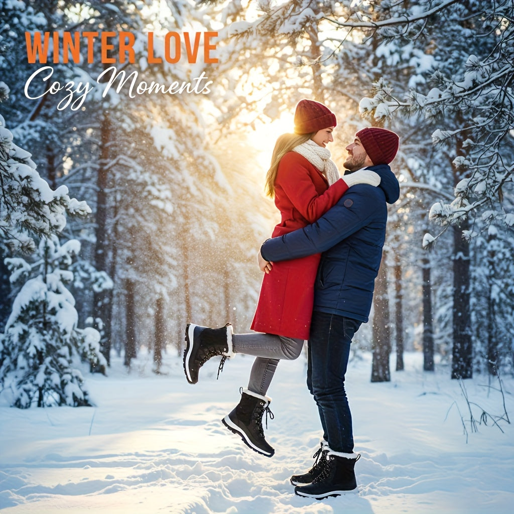 KVOW Winter Snow Boots With Warm Insulated Lined High Top