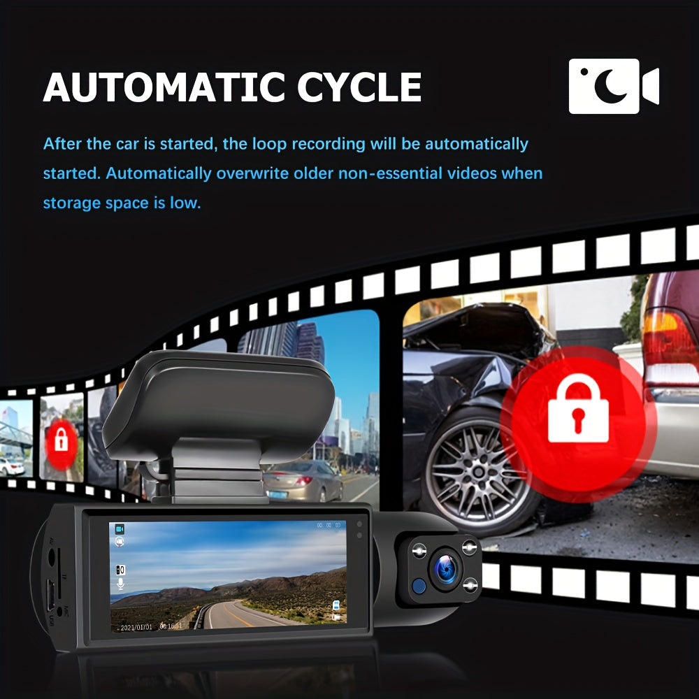 PODOFO 1080P Dash Cam Front And Interior Dual Lens