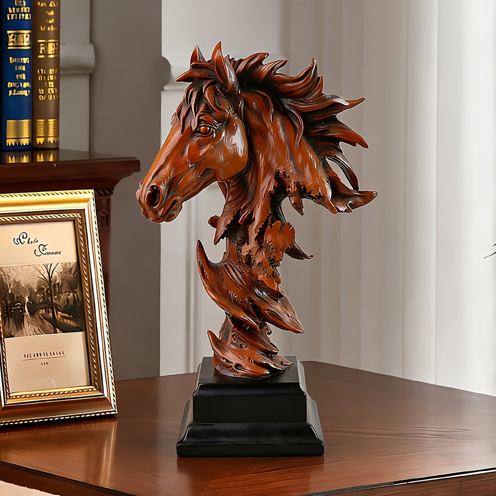 Resin Horse Head Statue For Home Decor Gift And Collectible