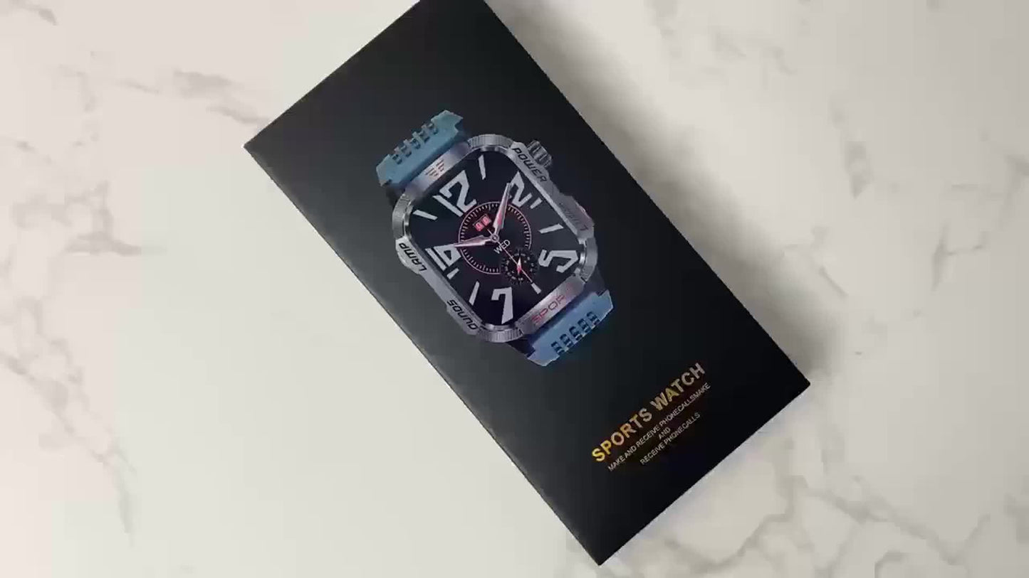 COIUSOR Outdoor Smartwatch with LED Flashlight and Fitness Tracker