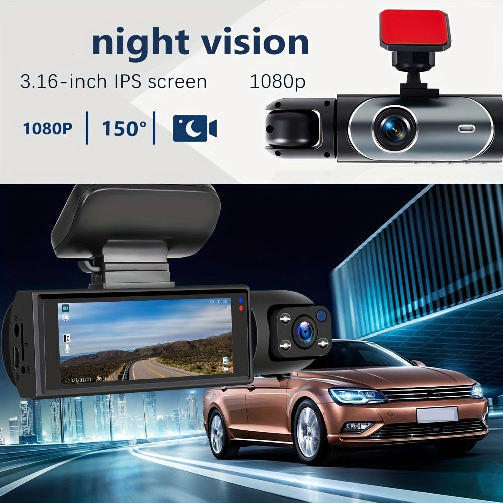 PODOFO 1080P Dash Cam Front And Interior Dual Lens