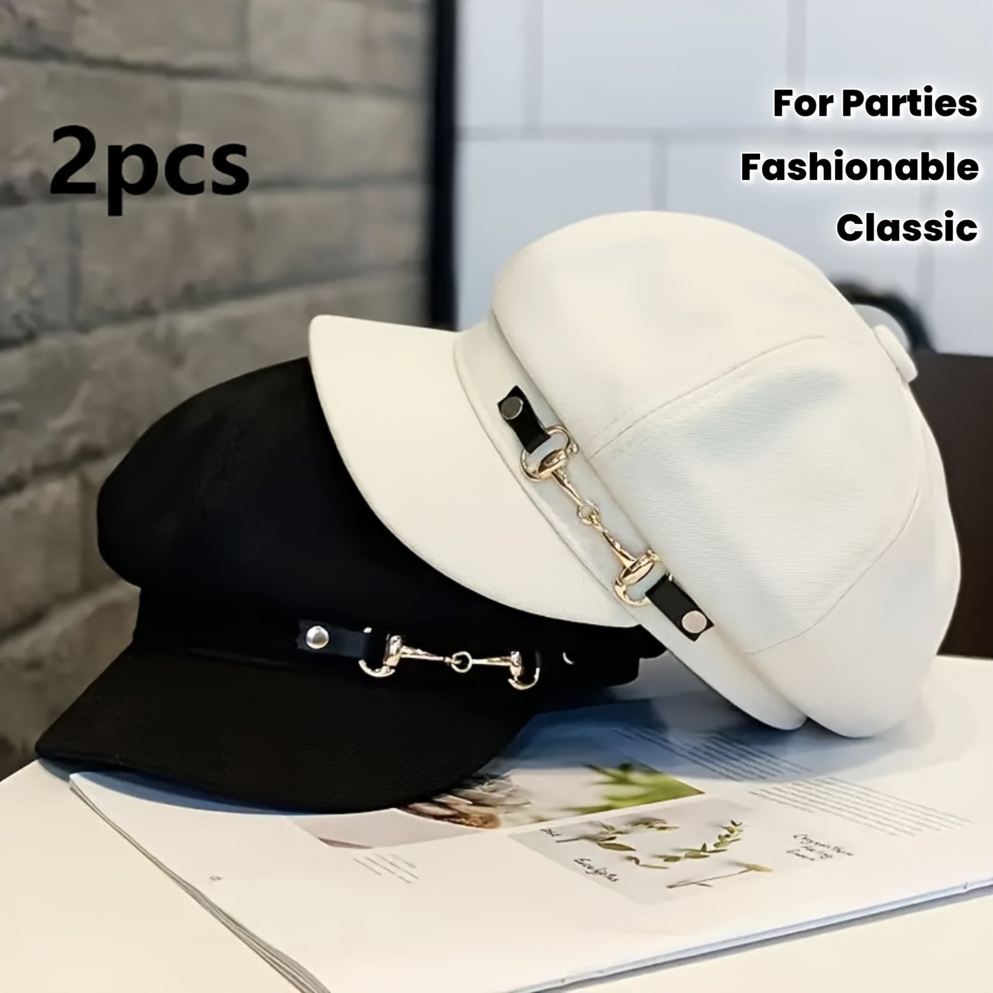 2pcs Adjustable Vintage Beret Hat - with Exquisite Craftsmanship, Fashionable Embossed Beret Style, Classic Embossed Design, Hand Washable, Suitable for Parties,, Birthday, Chrimstas, Mother'day, Thanksgiven Day, Adjustable V
