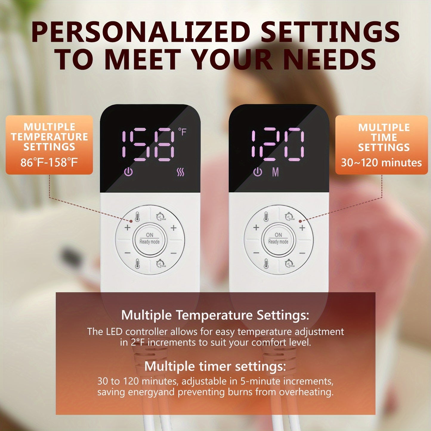 Graphene Heating Pad for Neck Shoulders Back, 3lb Weighted Electric Pad, Deep Heat with Precise Heating & Soft Flannel, 6 Heat Settings, 4 Timer Options, Auto Shut-Off, Machine Washable, 28"x33", Gifts for Women Men Mom Dad,