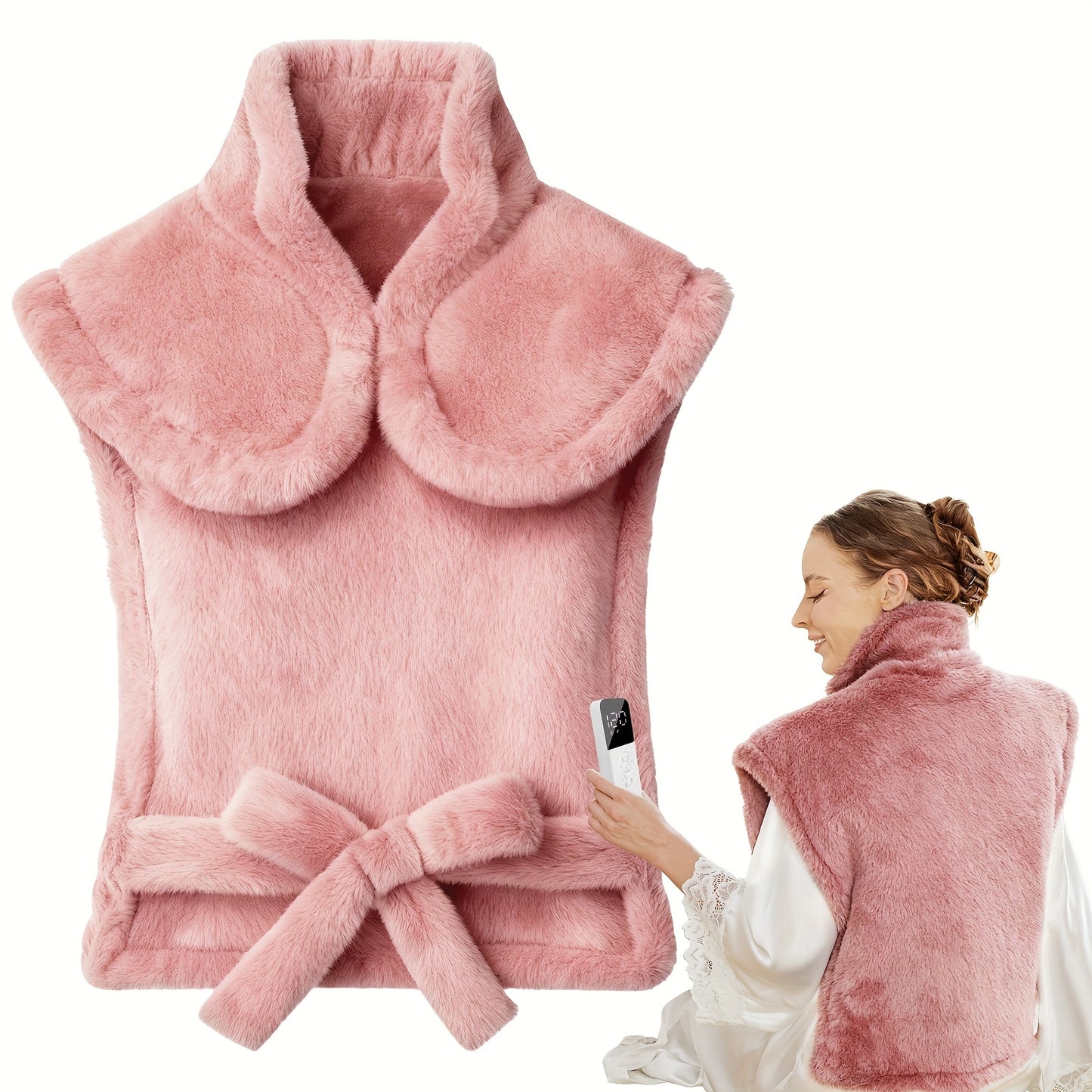 Graphene Heating Pad for Neck Shoulders Back, 3lb Weighted Electric Pad, Deep Heat with Precise Heating & Soft Flannel, 6 Heat Settings, 4 Timer Options, Auto Shut-Off, Machine Washable, 28"x33", Gifts for Women Men Mom Dad,