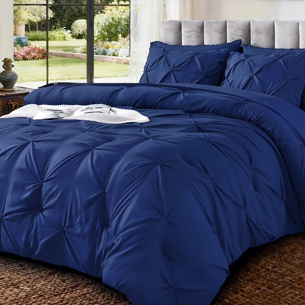 2/3pcs Solid Color Diamond Pattern Large & Extra-Large Bed Sheet Sets Soft Comfortable And Ultra-fine Fiber Filled Lightweight Fabric Breathable Quilt Easy to Take Care Of Equipped with Quilts And Pillowcases Luxurious Qualit