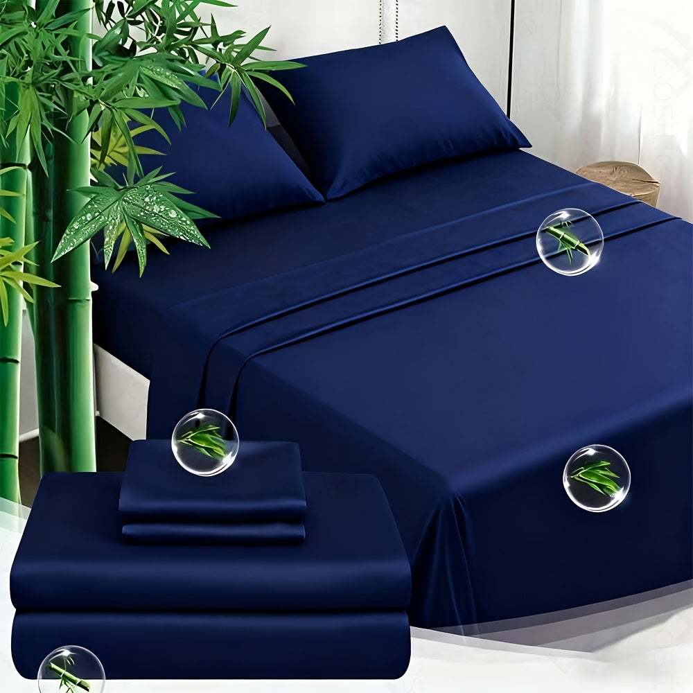 SASTTIE Bamboo Bed Sheet Set Ultra Soft Breathable All Season