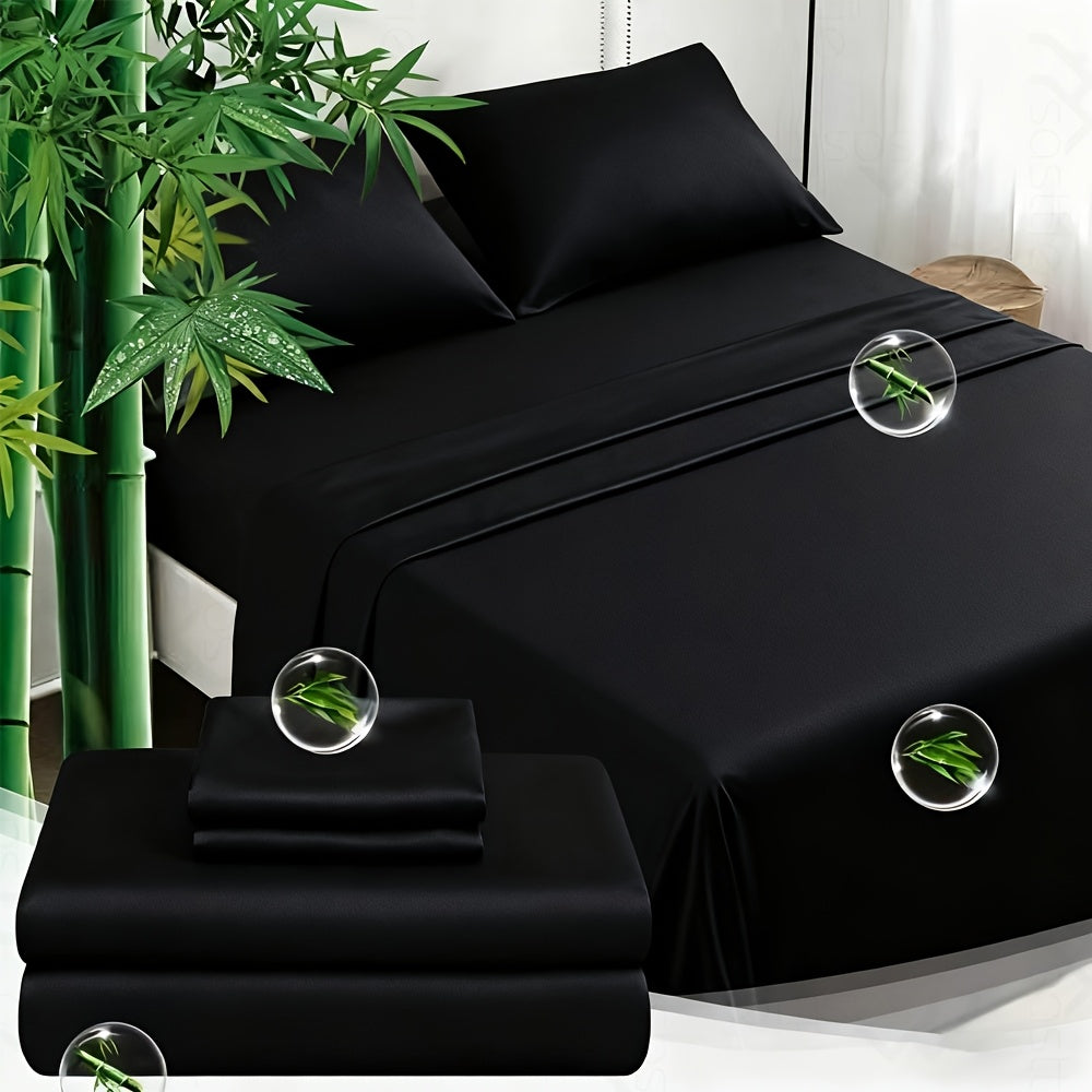 SASTTIE Bamboo Bed Sheet Set Ultra Soft Breathable All Season