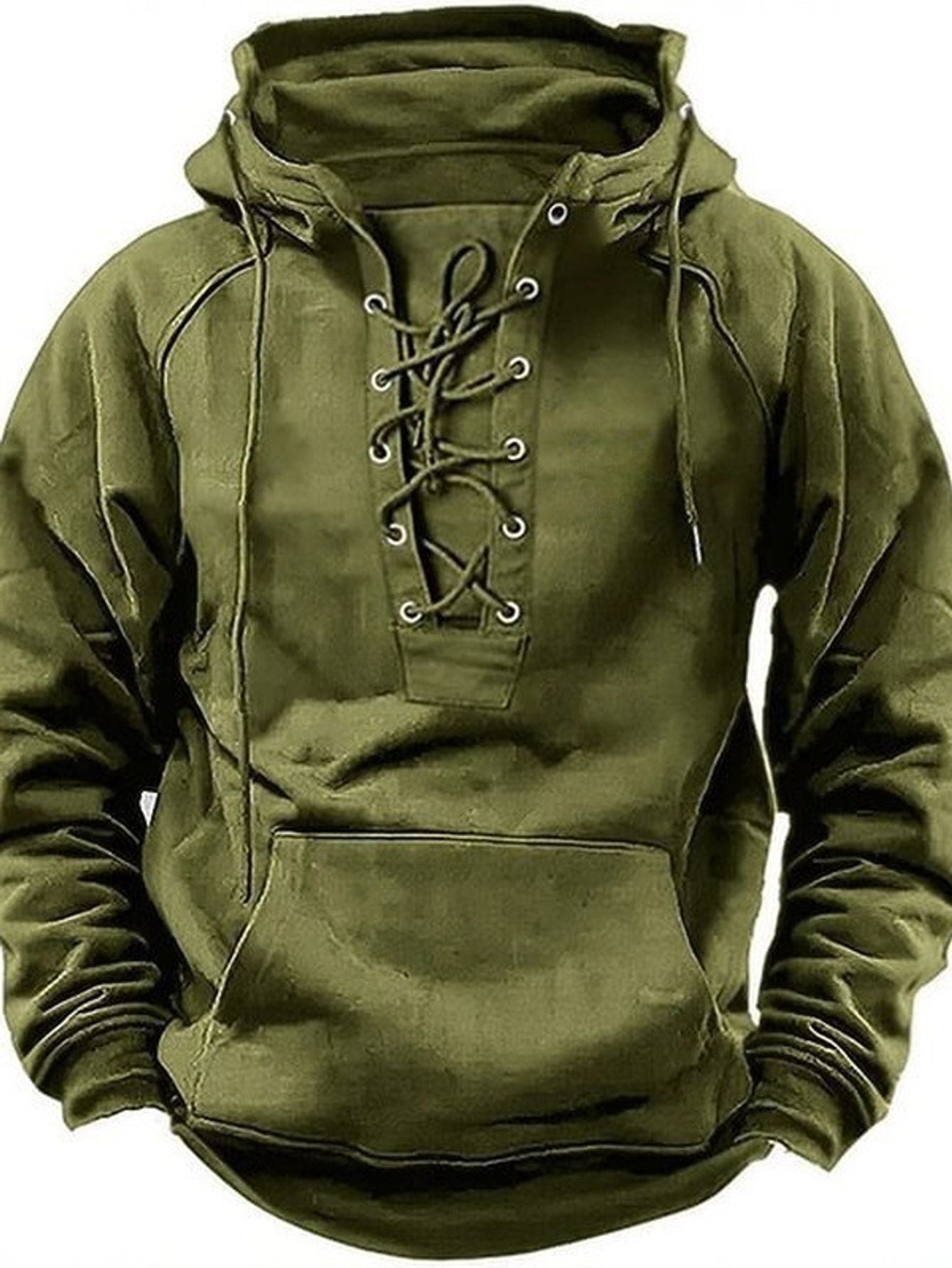 Mens Oversized Hooded Sweatshirt Heavyweight Pullover With Front Pocket