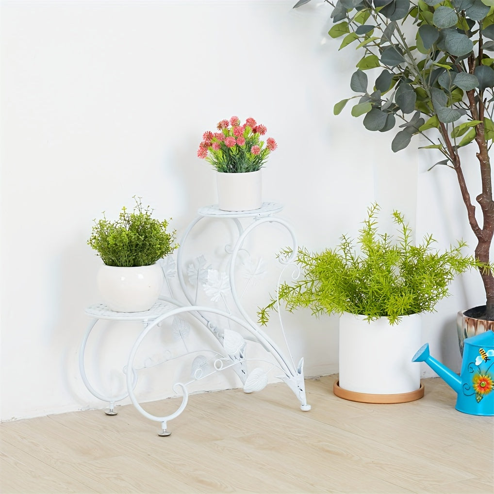 Wisfor Half Heart Plant Pot Stands Metal Rack For Planters