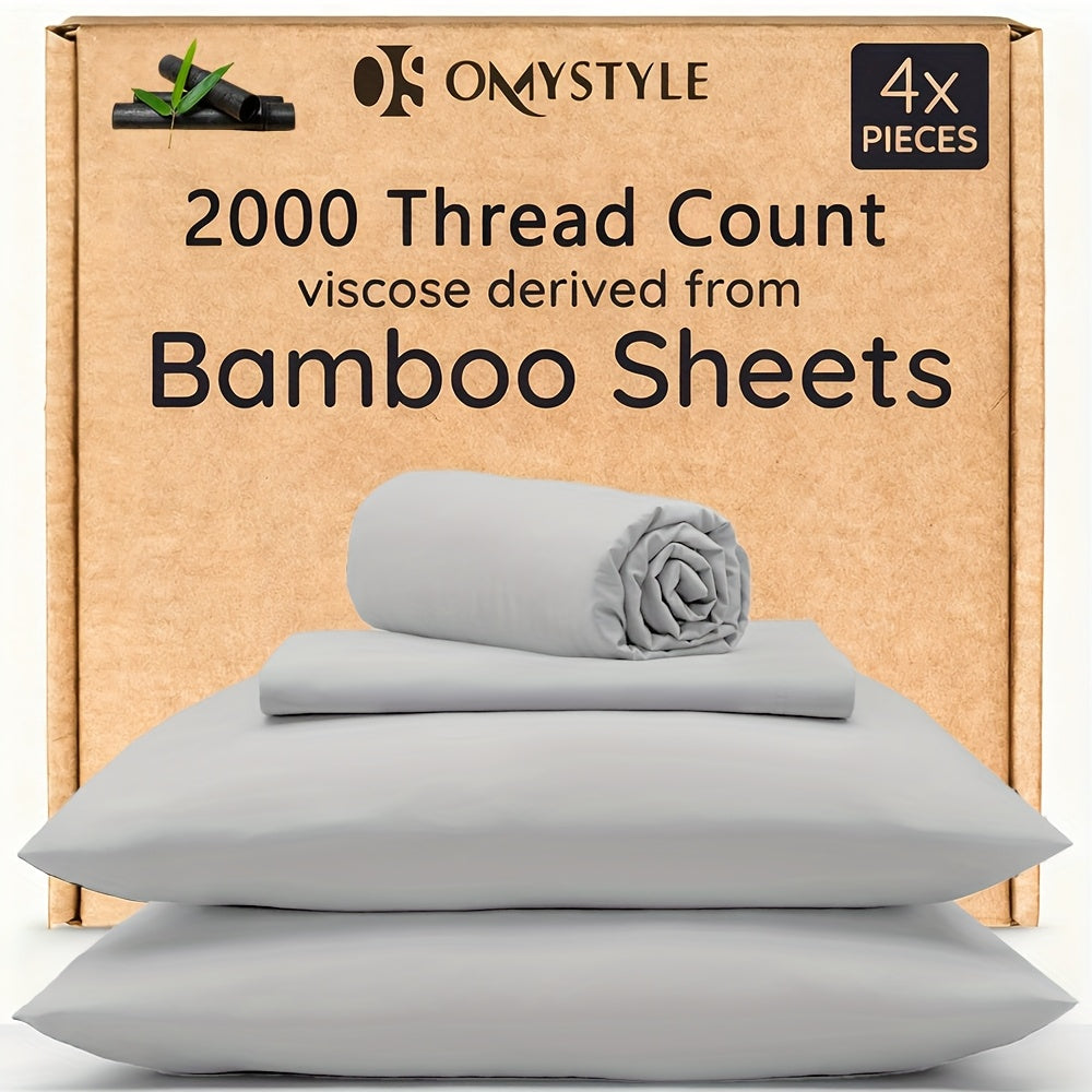GOHOME Bamboo Cooling Bedding Set For Hot Sleepers