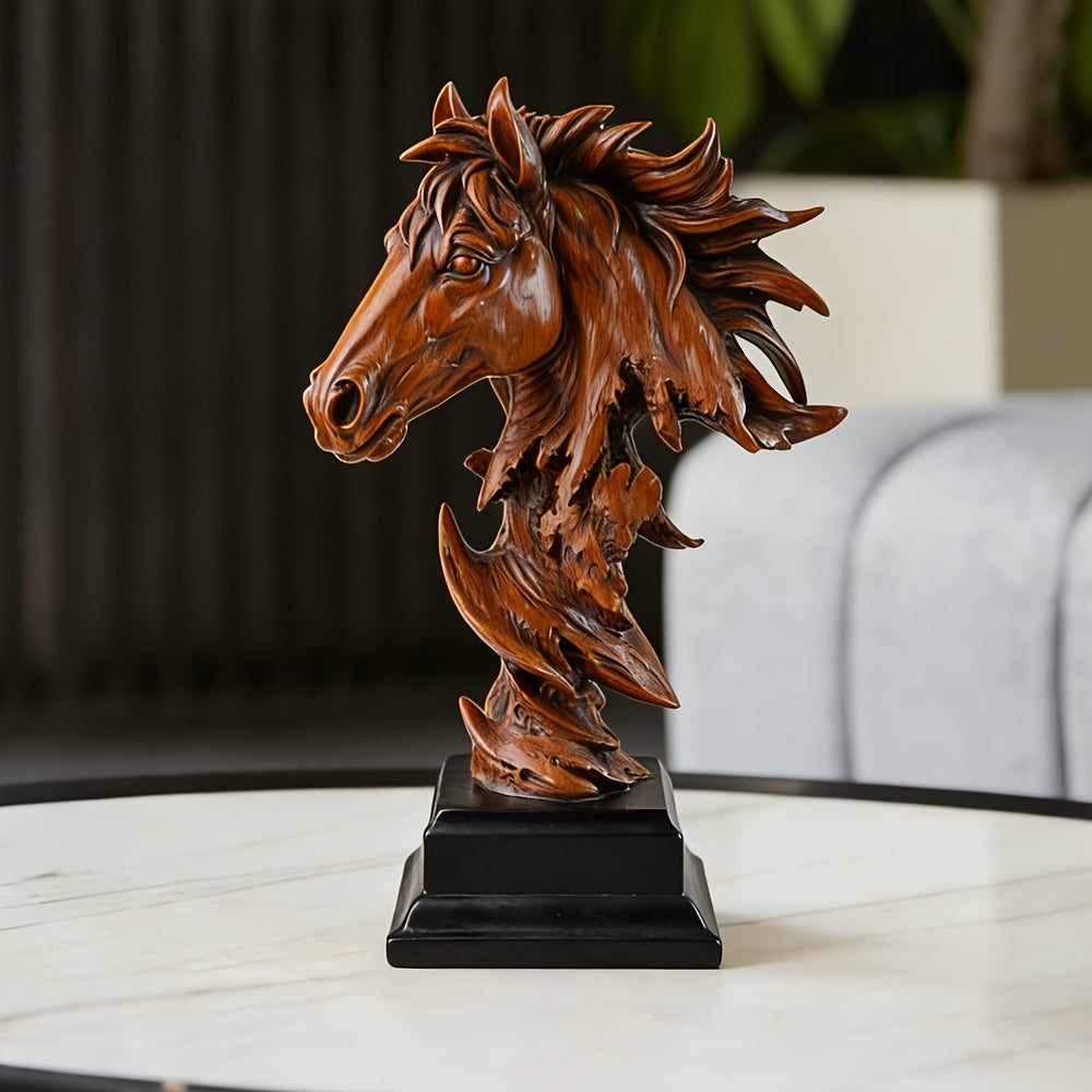 Resin Horse Head Statue For Home Decor Gift And Collectible
