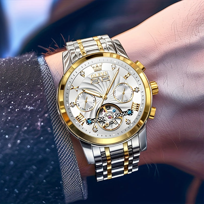 OLEVS Men's Automatic Mechanical Watch With Luminous Hands