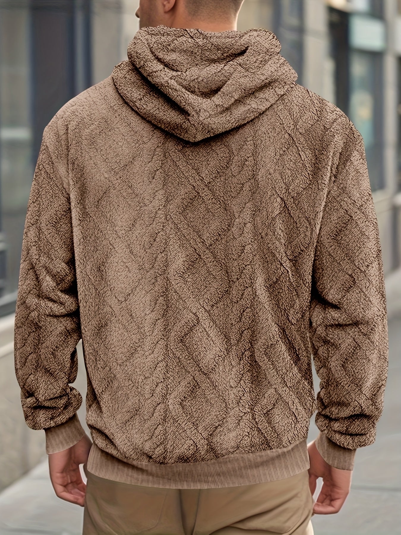 Men's Hooded Sweatshirt With Slight Stretch Polyester