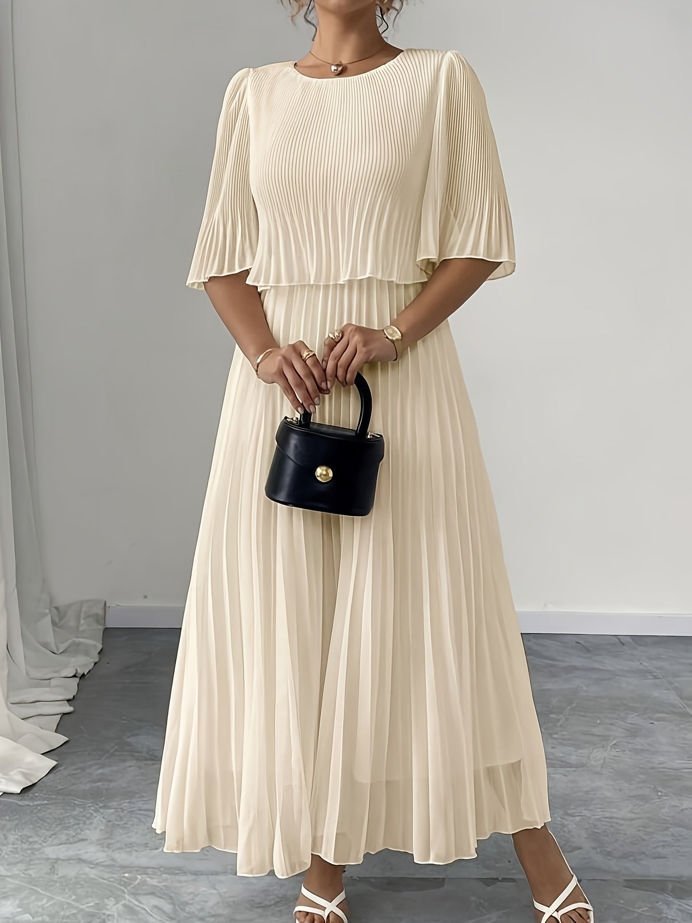 Elegant Pleated Dress For Women