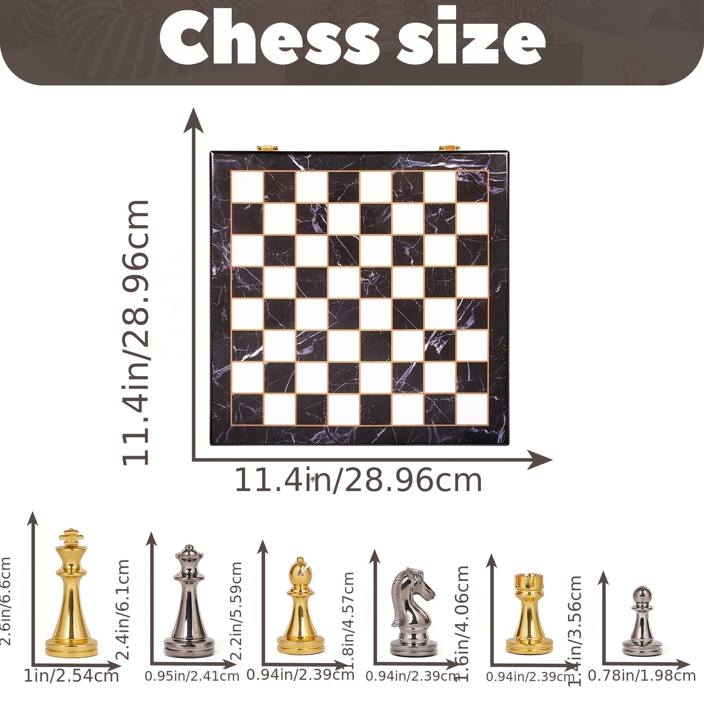 Zinc Alloy Marble Chess Set With Extra Queens Premium Board