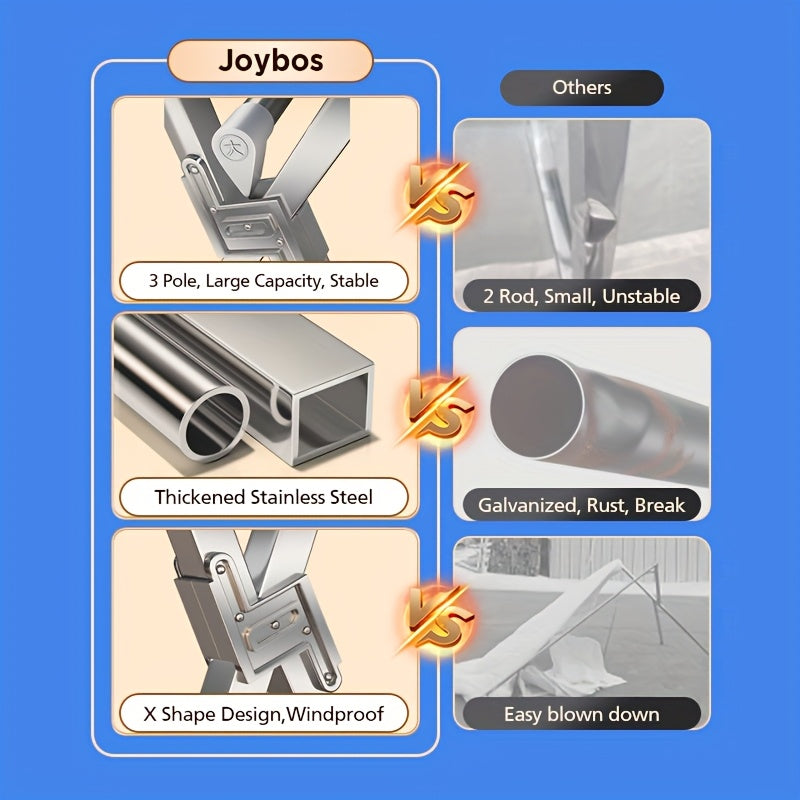 JOYBOS Heavy Duty Clothes Drying Rack Retractable Folding Indoor Outdoor