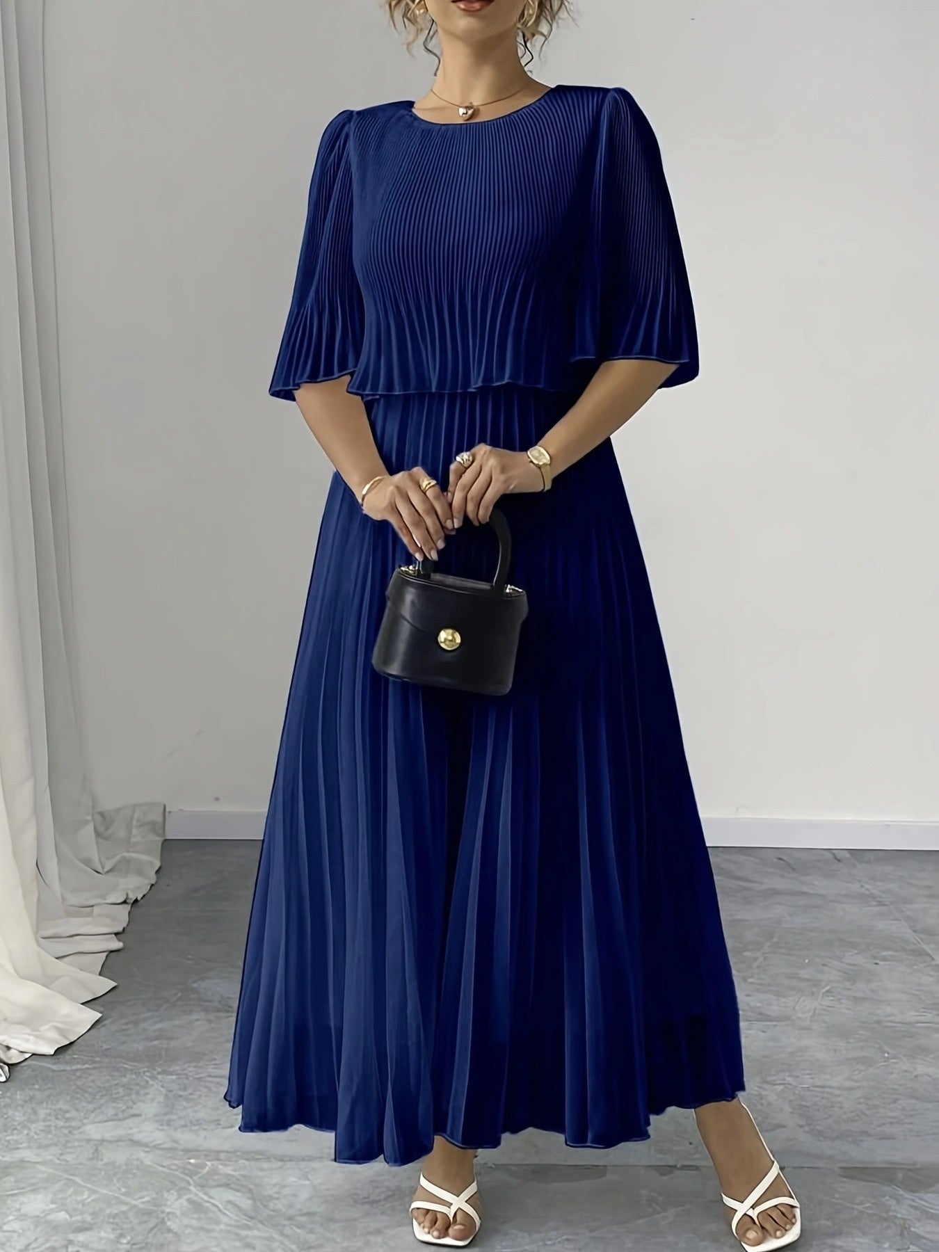 Elegant Pleated Dress For Women