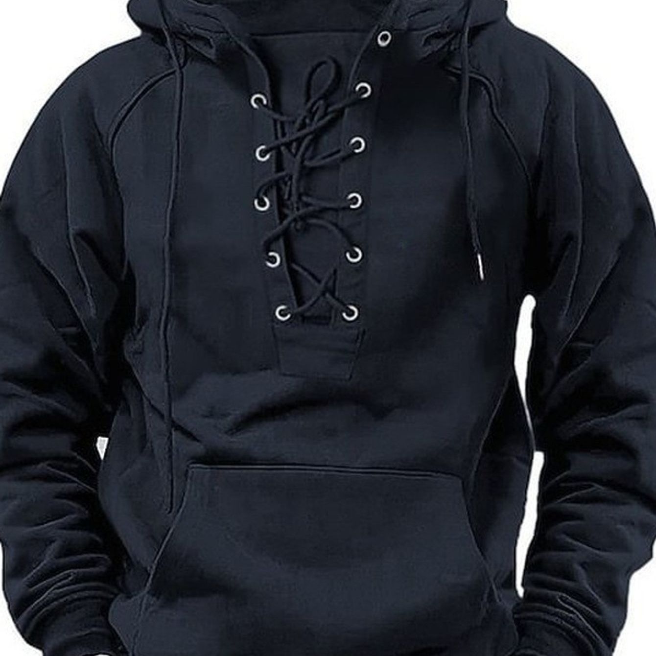 Mens Oversized Hooded Sweatshirt Heavyweight Pullover With Front Pocket
