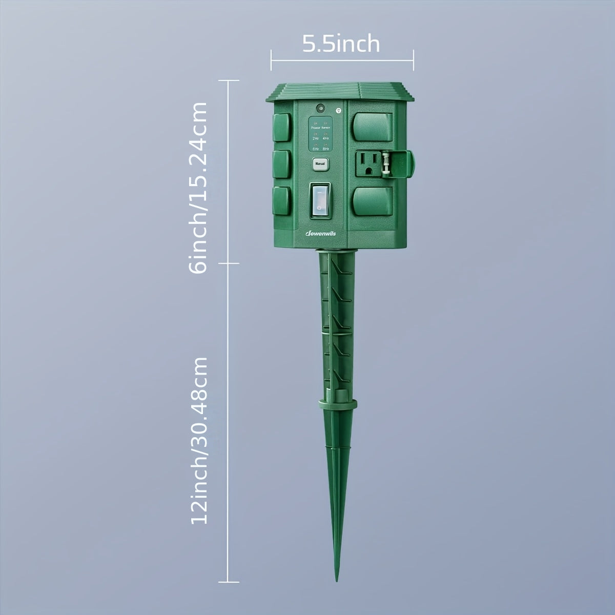 Dewenwils Power Stake Timer With Photocell Outlets Dusk To Dawn